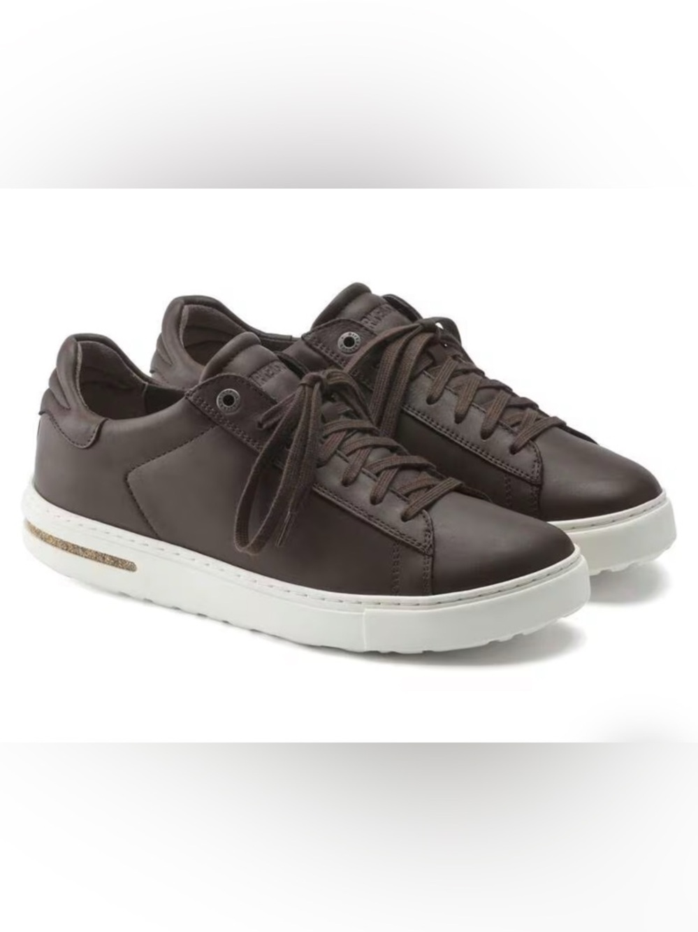 Birkenstock Bend Low Mens Sneakers US 12 EU 45 Roast Brown Leather Lace Up Shoes